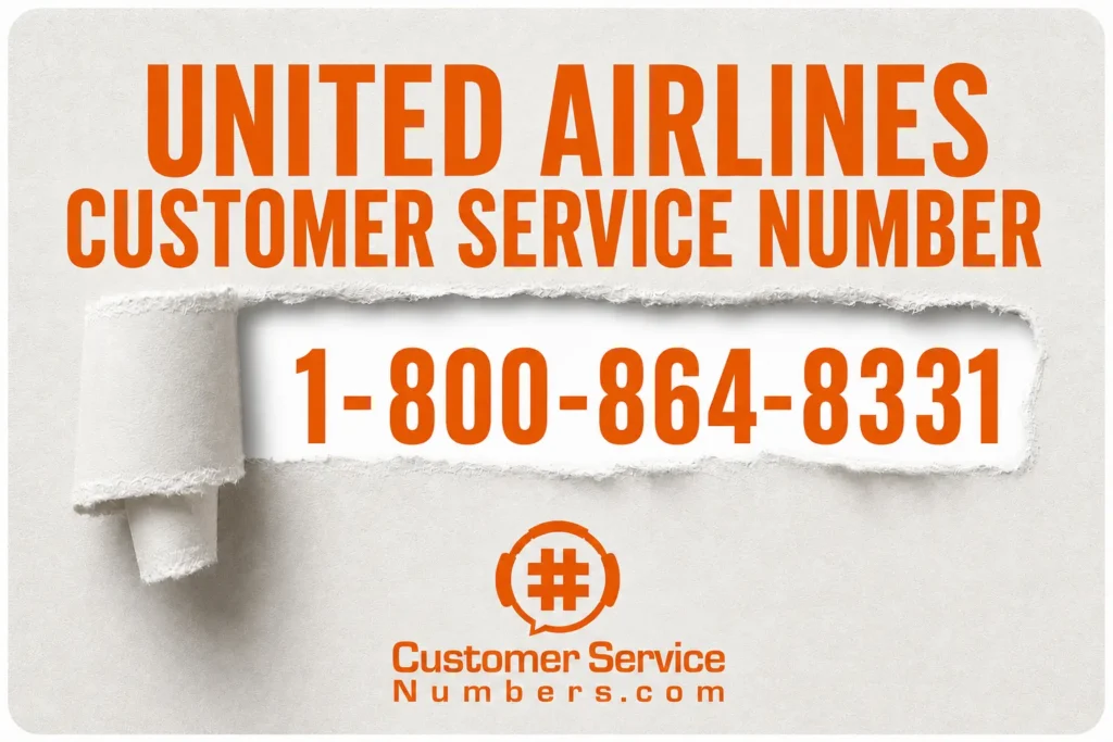 Call United Airlines customer service at 1-800-864-8331