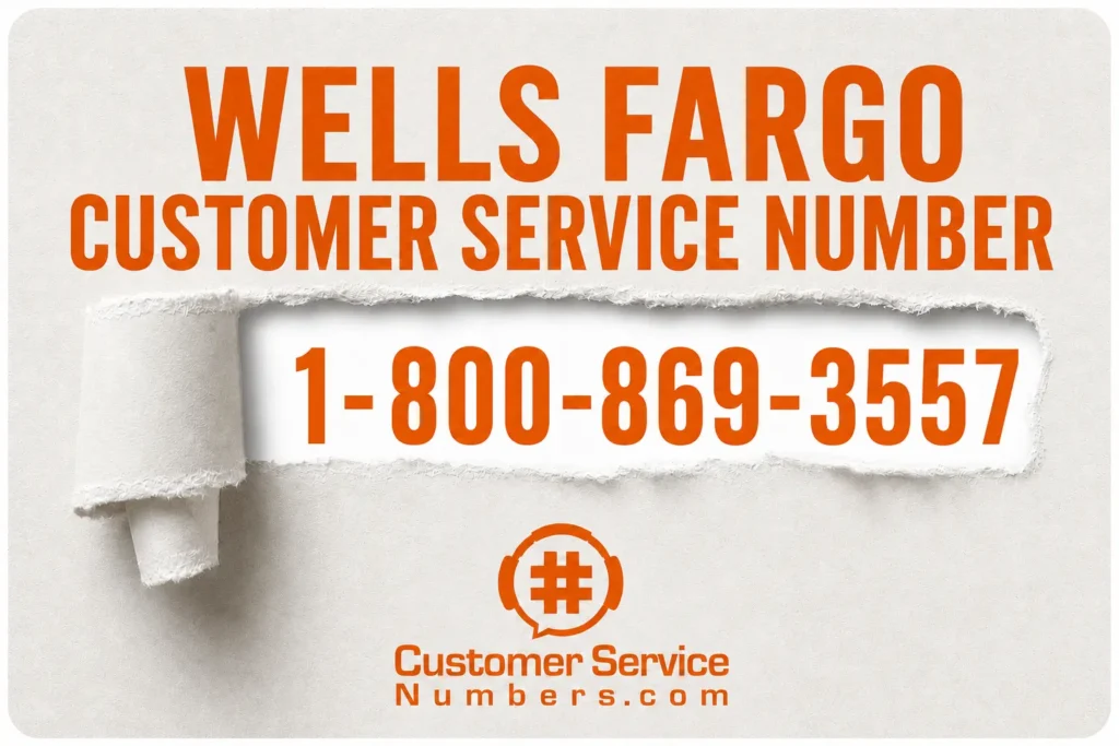 Wells Fargo customer service number 1-800-869-3557