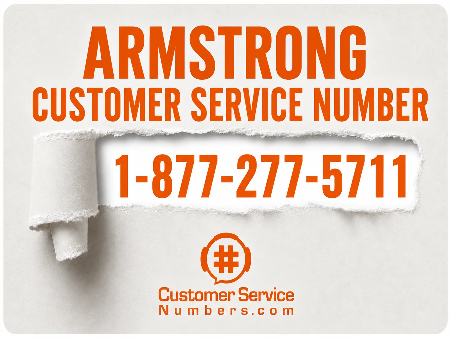Armstrong customer service number 1-877-277-5711 on a CSN phone card.