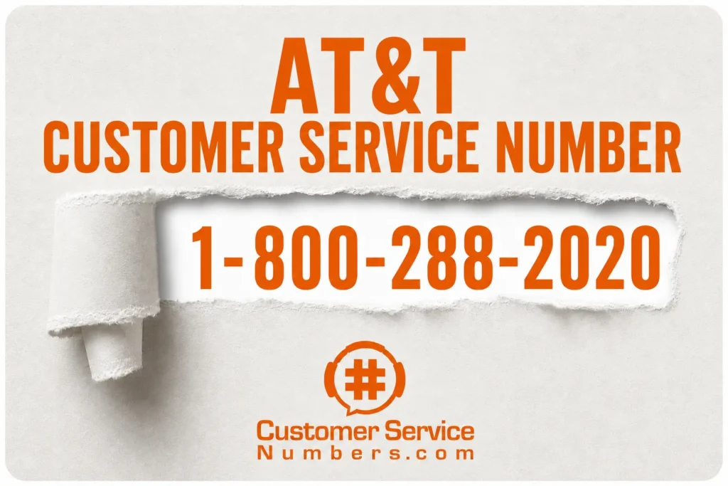 AT&T customer service phone number 1-800-288-2020