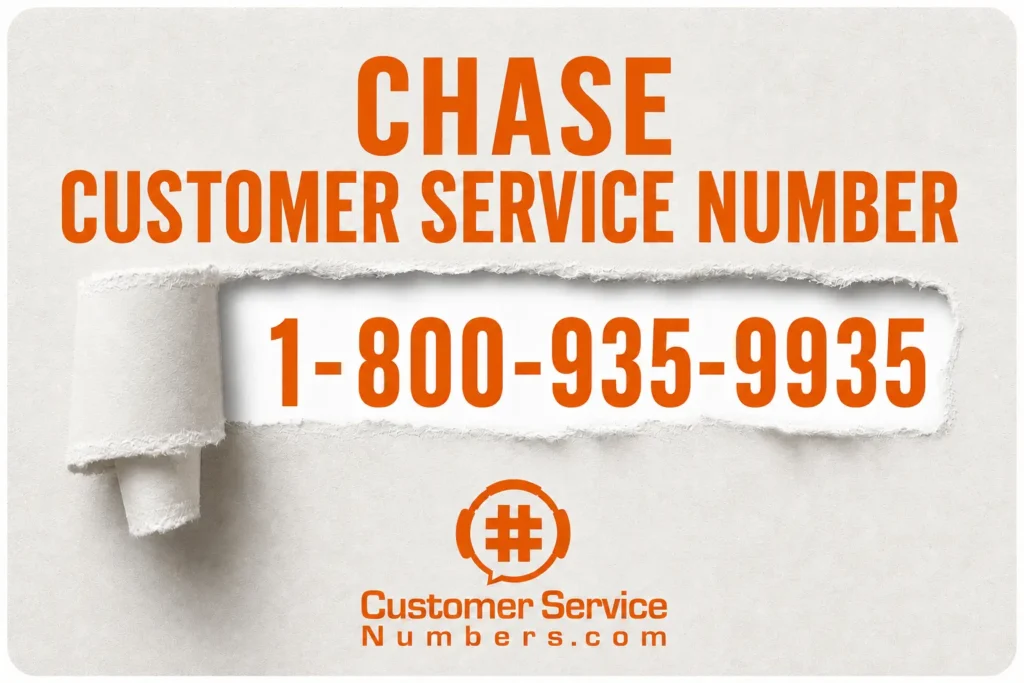 Call Chase customer service at 1-800-935-9935 Chase customer service phone number 1-800-935-9935