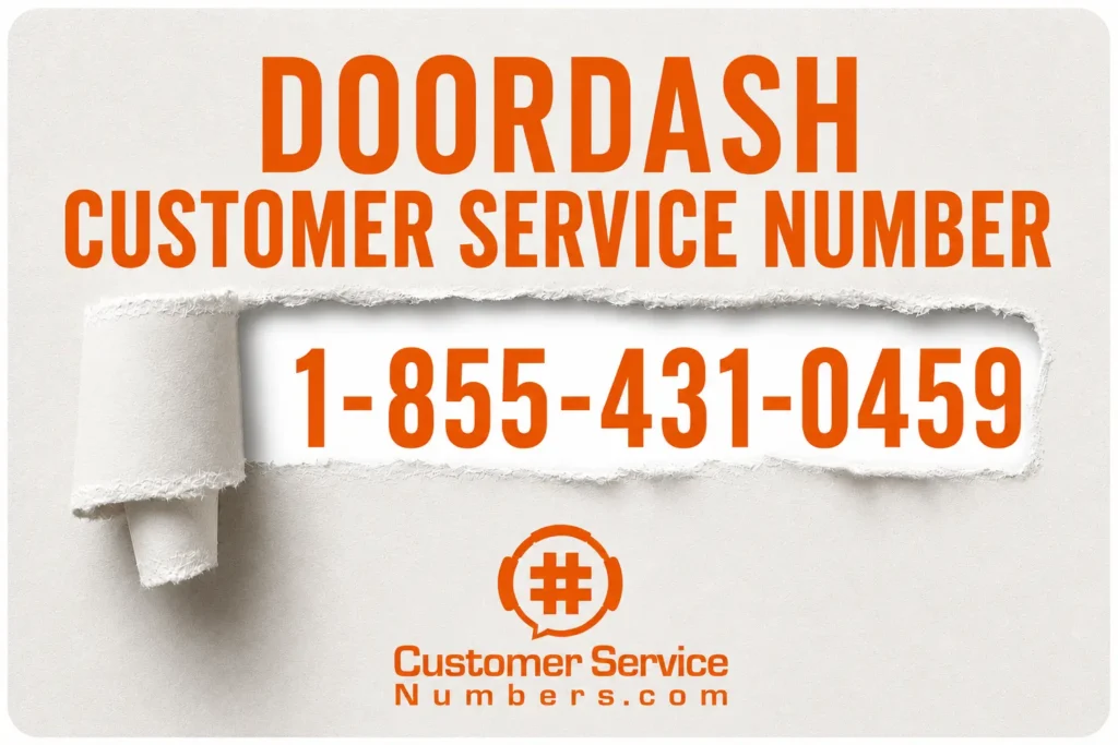 DoorDash customer service number 1-855-431-0459