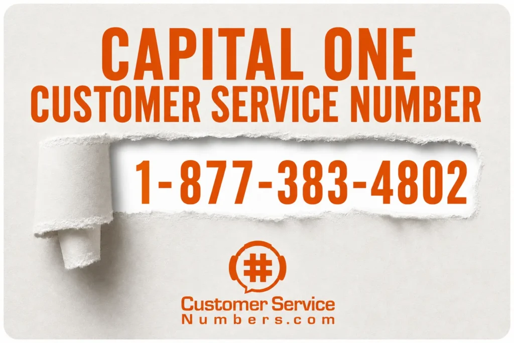 Call Capital One customer service at 1-877-383-4802 Capital One customer service phone number 1-877-383-4802