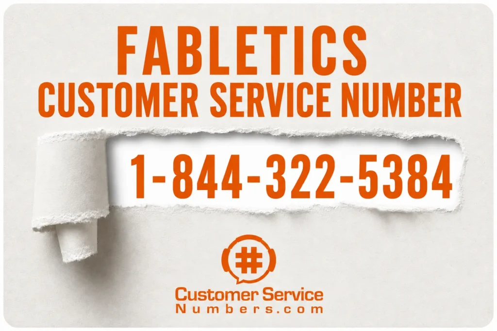 Fabletics customer service number 1-844-322-5384