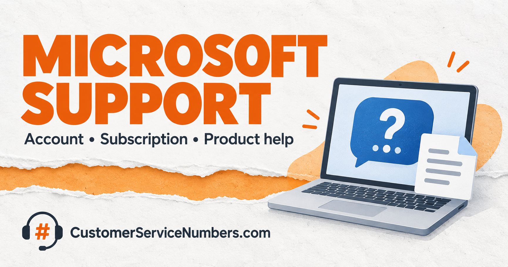 Illustration for the CSN Microsoft customer support guide.