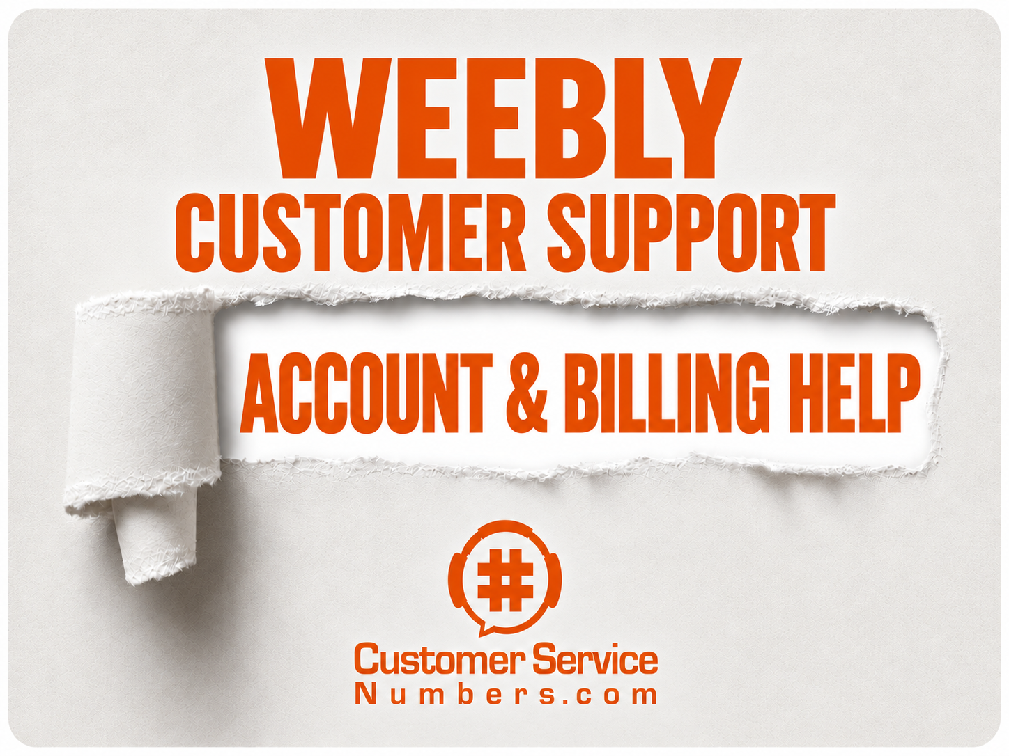 Weebly customer support graphic with the words Account and Billing Help