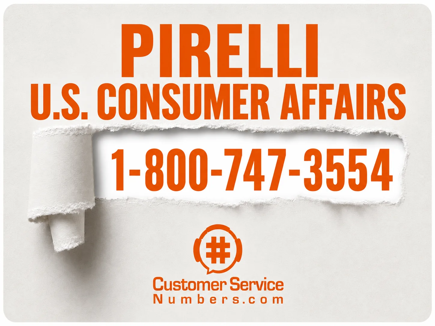 Pirelli U.S. Consumer Affairs: 1-800-747-3554 — CustomerServiceNumbers.com.